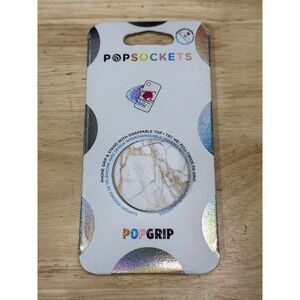 PopSockets Phone Grip Stand Gold Lutz Marble POPGRIP Popsocket